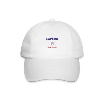 l'apéro c'est la vie - Casquette classique - blanc/blanc - Devant