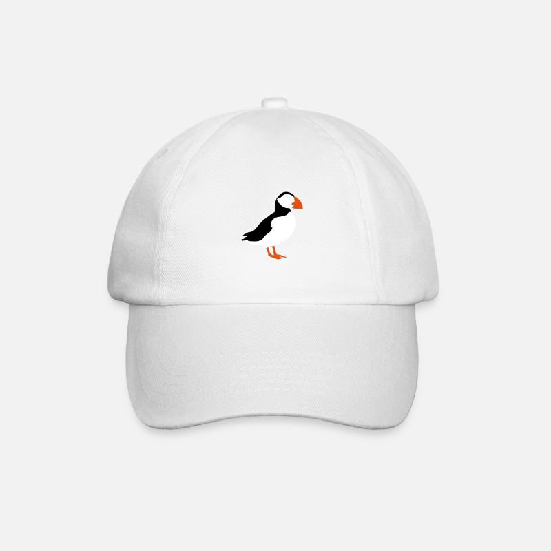 Papageitaucher - Baseballkappe - Weiß/Weiß