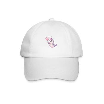 Robbe Tier Geburtstag Comic - Baseballkappe - Weiß/Weiß - Vorne