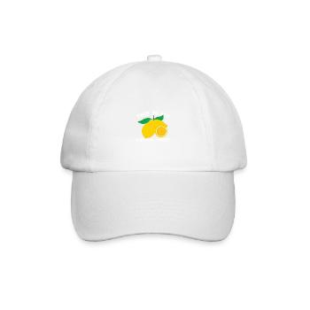 Ironically, lemon summer -lemonade -fruits say - Baseball Cap - white/white - Front