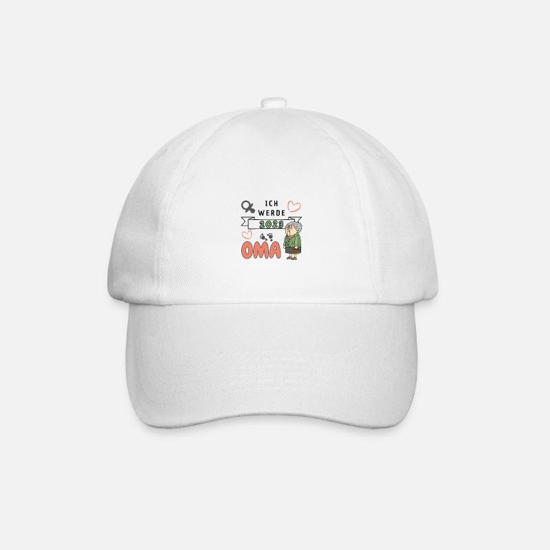 Ich werde 2023 Oma - Baseballkappe - Weiß/Weiß