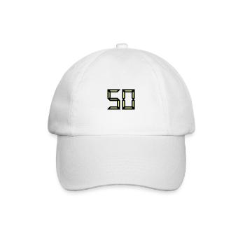50 ANS. 50e ANNIVERSAIRE. ANNIVERSAIRE 50 ANS - Casquette classique - blanc/blanc - Devant