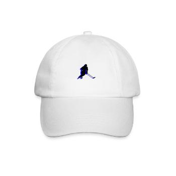 Ice Hockey Spieler Symbol - Baseballkappe - Weiß/Weiß - Vorne