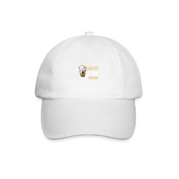 Coffee BCBA behavior funny coffee - Baseball Cap - white/white - Front