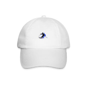 Ski Fahren Skiing Mann Symbol - Baseballkappe - Weiß/Weiß - Vorne
