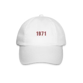 1971 Year Number - Baseball Cap - white/white - Front
