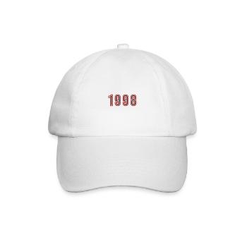 1998 Year Number - Baseball Cap - white/white - Front