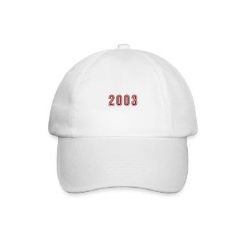 2003 Year Number - Baseball Cap - white/white - Front
