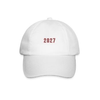 2027 Year Number - Baseball Cap - white/white - Front