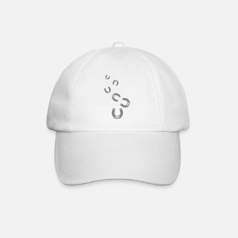 Hufeisen Icon - Baseballkappe - Weiß/Weiß