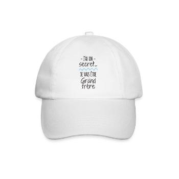 Je vais être grand frère - Casquette classique - blanc/blanc - Devant