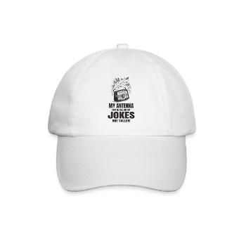 Vintage Radio esthétique grandes antennes plus grandes blagues - Casquette classique - blanc/blanc - Devant