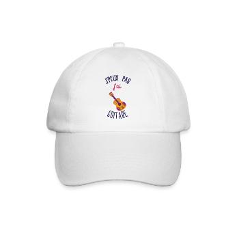 Ich kann keine Gitarre haben - Baseballkappe - Weiß/Weiß - Vorne