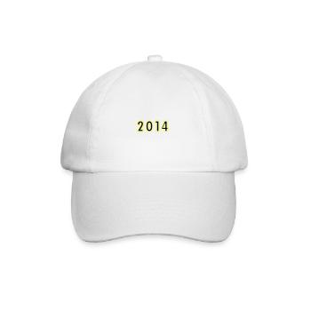 2014 Jahr Geburtstag - Baseballkappe - Weiß/Weiß - Vorne
