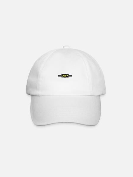 2024 year - Baseball Cap - white/white