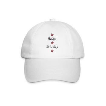 HAPPY BIRTHDAY. JOYEUX ANNIVERSAIRE. ANNIVERSAIRE. - Casquette classique - blanc/blanc - Devant