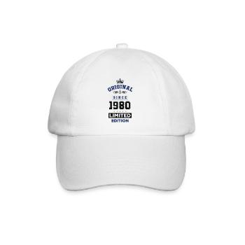1980 limited edition Geburtstag - Baseballkappe - Weiß/Weiß - Vorne