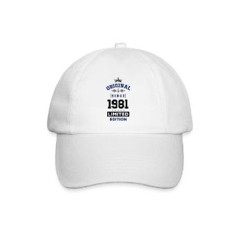 1981 limited edition Geburtstag - Baseballkappe - Weiß/Weiß - Vorne