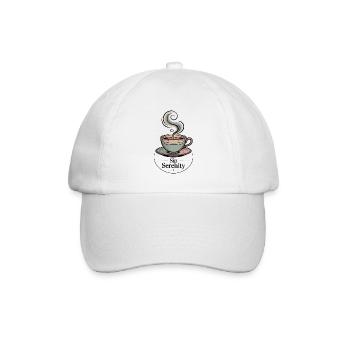 Sip Serenity – Sanfter Morgenzauber - Baseballkappe - Weiß/Weiß - Vorne