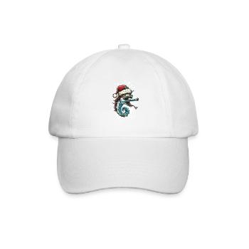 Seahorse Christmas Funny - Baseball Cap - white/white - Front