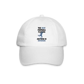 Joueur de football entraîneur de football cadeau novembre - Casquette classique - blanc/blanc - Devant
