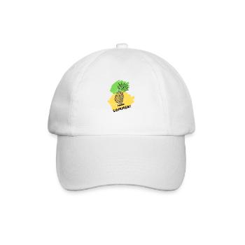 Hello Summer Fruit Pineapple Holiday Warmth - Baseball Cap - white/white - Front