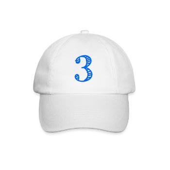 3 YEARS. 3rd ANNIVERSARY. BIRTHDAY 3 YEARS. 3 - Baseball Cap - white/white - Front