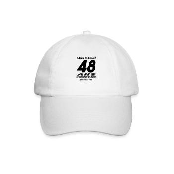 48 ans que vous supportez mes conneries - Casquette classique - blanc/blanc - Devant