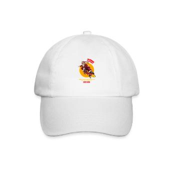 Santa skateboarder, Christmas gift - Baseballkappe - Weiß/Weiß - Vorne