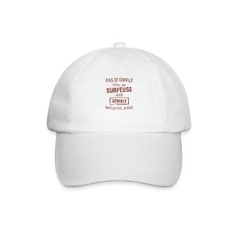 SURFEUSE GÉNIALE rouge brunâtre foncé - Casquette classique - blanc/blanc - Devant