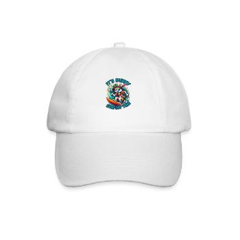 Lapin élégant cool avec des lunettes de soleil planche de surf - Casquette classique - blanc/blanc - Devant
