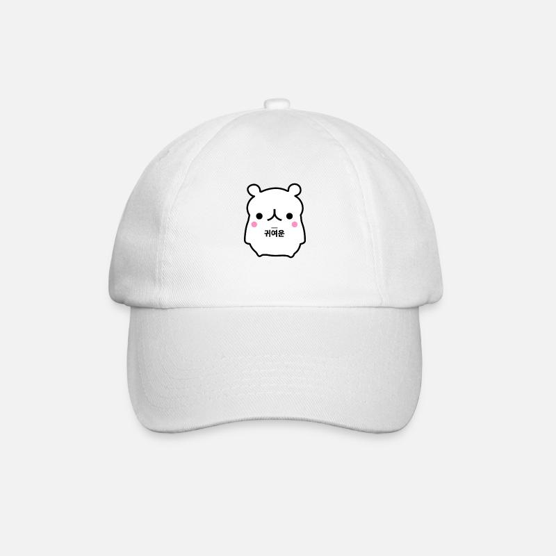Bär Koreanisch Niedlich Weiss - Baseballkappe - Weiß/Weiß