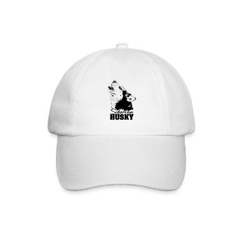 SIBERIAN HUSKY howling Wilsign's sled dog - Baseball Cap - white/white - Front