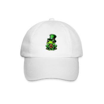 Cuddly frog with St. Patrick's Day top hat - Baseball Cap - white/white - Front