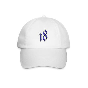 18. 18 YEARS OLD. 18th ANNIVERSARY. 18 BIRTHDAY. - Baseball Cap - white/white - Front