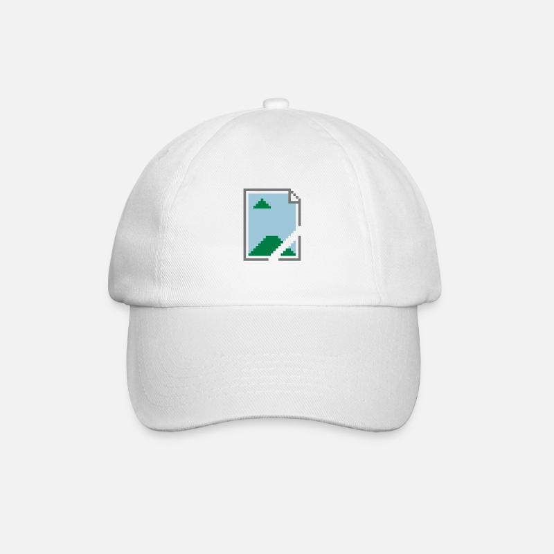 pixel - Baseball Cap - white/white