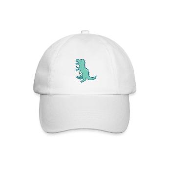 Petit dinosaure mignon bleu T-Rex - Casquette classique - blanc/blanc - Devant