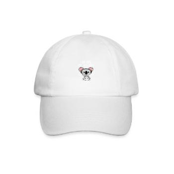 Ich mag Musik Musiker Gift - Baseballkappe - Weiß/Weiß - Vorne