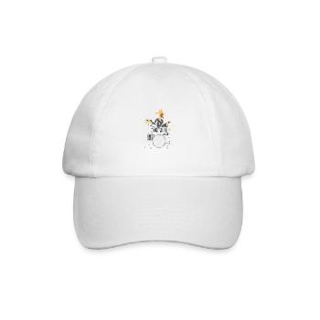 Giraffe -Drummer Instrumentalist Gift - Baseball Cap - white/white - Front