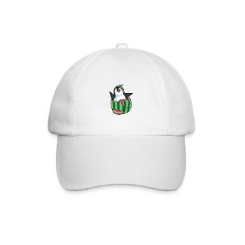Melon Penguin Fruit Merchant Gift - Baseball Cap - white/white - Front