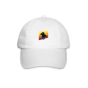 Pferderennwettbewerb Rancher Geschenk - Baseballkappe - Weiß/Weiß - Vorne