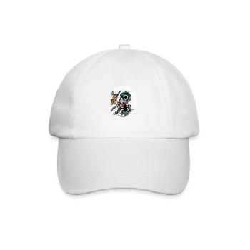 Fishing Bone Fishing Captain Gift - Baseball Cap - white/white - Front