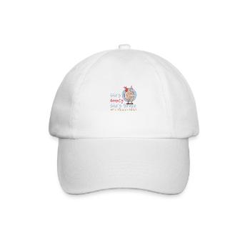 Chicken lover Shes Beauty Funny quote Shes Gr - Baseball Cap - white/white - Front