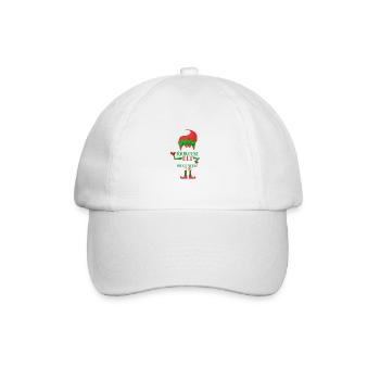 Ich bin der jüngste Elfen lustige passende Weihnac - Baseballkappe - Weiß/Weiß - Vorne