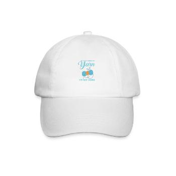 Citation drôle Crochet Fil à tricoter - Casquette classique - blanc/blanc - Devant