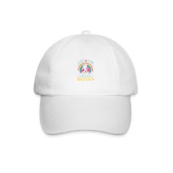 Funny quote The girls who love Bigfoot - S - Baseball Cap - white/white - Front