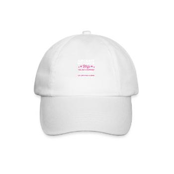 Funny Airplane Mechanic Mrs. Women Fra - Baseball Cap - white/white - Front