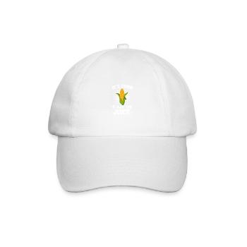 It's corn, funny trendy design It's corn - Baseball Cap - white/white - Front