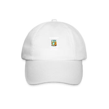 Cooler Whisky für Malz Whisky Alkohol Bourbon Rogg - Baseballkappe - Weiß/Weiß - Vorne