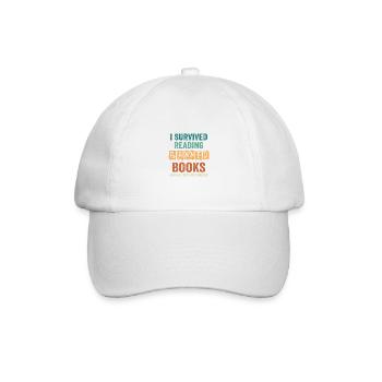 I survived reading forbidden books - Baseball Cap - white/white - Front